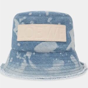 Loewe Fish print denim bucket hat AUTHENTIC